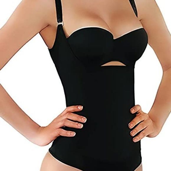 SHAPERX Women Shapewear Tummy Control Fajas Colombianas Open Bust Bodysuit
